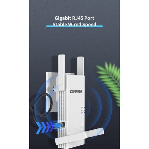High Speed 1200Mbps /2100Mbps Dual Band Wireless Wifi Repeater/Extender 5G Home Wifi Gigabit RJ45 Port Router Wlan Wi-fi Amplif