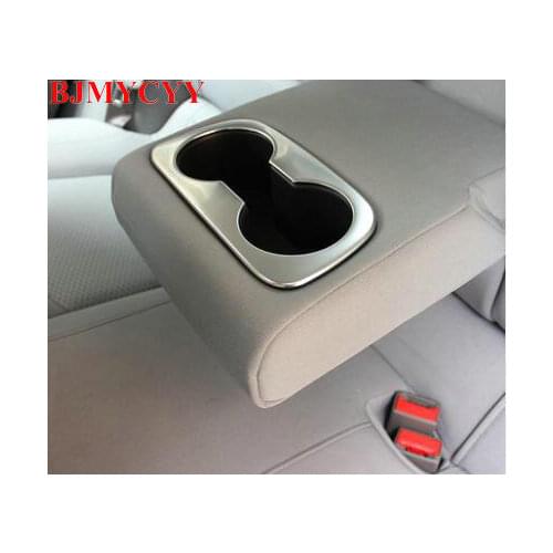 BJMYCYY Car rear central armrest water cup frame of stainless steel decorative light box for Chevrolet Malibu XL