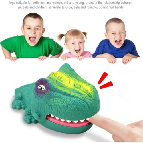 1Pc Kids Cartoon Accompany Toys Swiming/Bathtub Cute Dinosaur Shaped Finger Bite Relieve Boredom Food Grade ABS Material