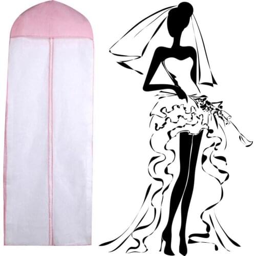 2021 New 1Pc S/L Non-woven Fabric Breathable Dustproof Wedding Prom Dress Gown Garment Clothes Cover Dustproof Storage Bag