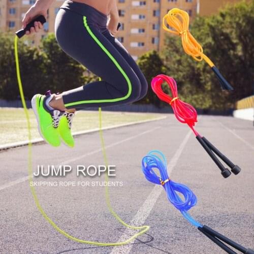 1 Pcs 3 Colors Optional Universal Jump Rope Lengthened Fitness PVC Soft Wear-resistant Skipping Rope for Students