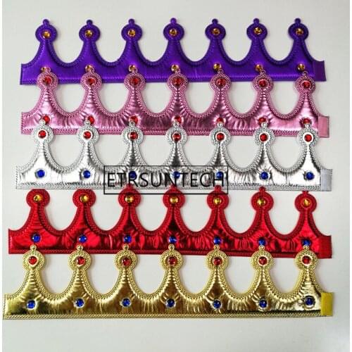 100pcs Gold Crown King Queen Princess Fancy Dress Accessory Adjustable Kids Adult Props Cosplay Party Hats