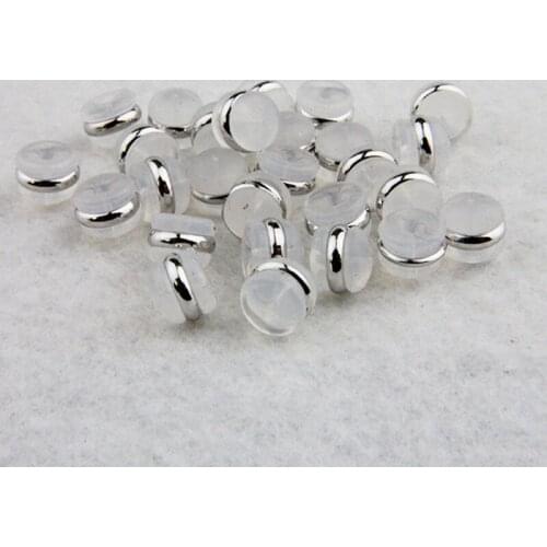 50pcs 6.5x6mm Earrings Set Silicone Earrings Accessories Ear Plug Earring Back Stopper DIY Jewelry Findings