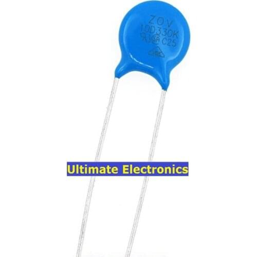 50pcs Varistors 10D330K 33V Metal voltage dependent resistor