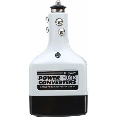 Car Mobile Auto Power Converter Inverter Adapter DC 12/24V to DC 220V USB 12V Universal USB Charger For Phone