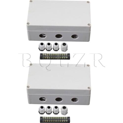 BQLZR 12 Bit Project Enclosure Junction Box Grey White 158x90x60mm Set of 2