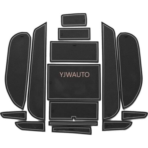 Door Slot Mat for Honda CIVIC 2006 Gate Groove Cushion Car Door Rubber Cup Holder Mats Anti-slip Carpets Position