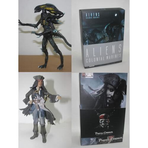 Newest NECA Action Figure Pirates of the Caribbean Dead Unmatched Captain Jack Alien 10-inch 23cm Model Toy Gift