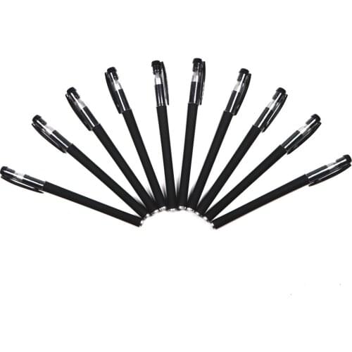 10PCS/set 0.5MM gel pen writing smoothly and continuously ink high quality gel pen student writing stationery high quality refil