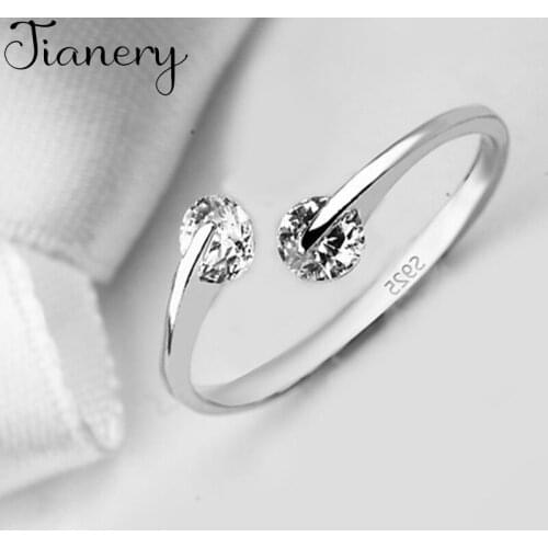 JIANERY Punk Vintage Silver Color Zircon Rings For Women Men Engagement Rings Girls Party Gifts Anillos 2019