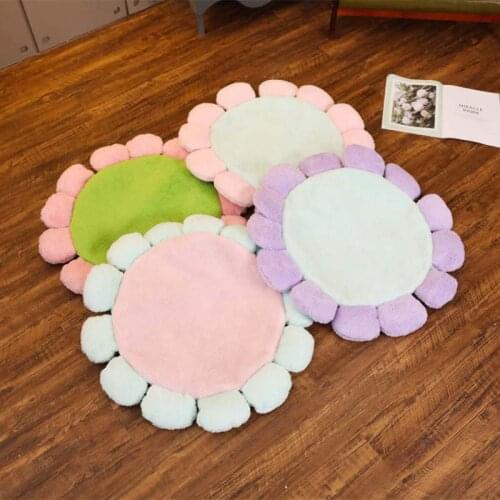 Round Flower Bedroom Carpet Non-Slip Kids Room Crawling Mats Baby Room Play Mats Yoga Cushion Tatami Mats Kids Seat Cushion