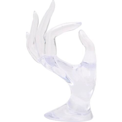 Mannequin Ok Hand Finger Glove Ring Bracelet Bangle Jewelry Display Stand Holder T84A