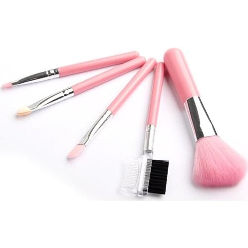 VANDER LIFE Portable 5pcs Makeup Brushes Set Beauty Powder Eye Shadow Brush Soft Hair Cosmetics Makeup Starter Kits Makeup Tools