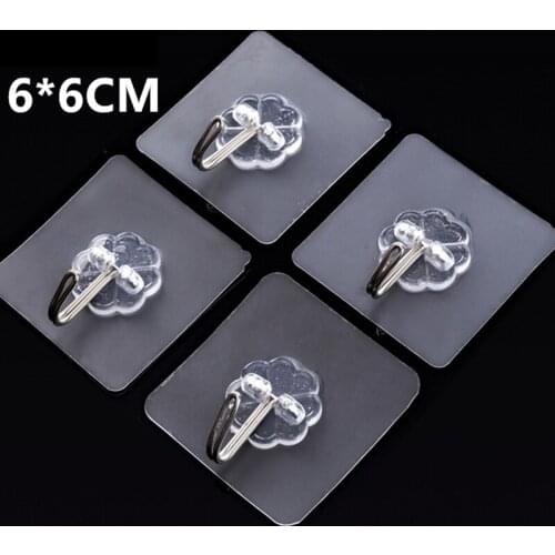 Wall Hook Transparent Strong Self Adhesive Hooks Door Wall Hangers Hooks Ganchos Para Colgar for Kitchen Hooks Bathroom Hooks