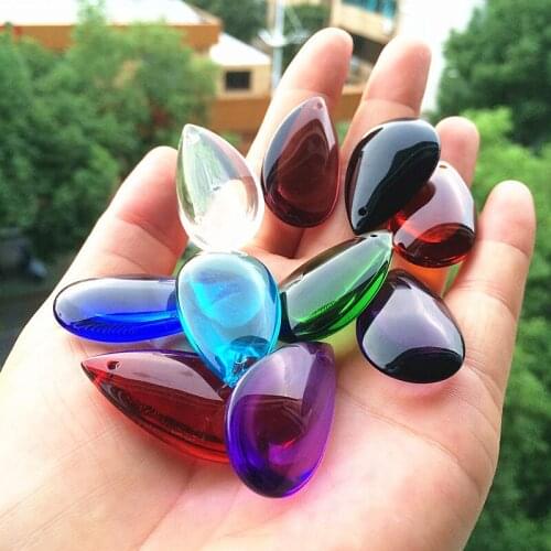 Free Shipping 500pcs 38mm Mixcolors crystal water drop pendants for chandeliers,crystal Glass lighting prism accessories decor