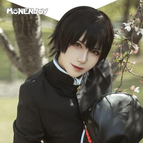Monenjoy Toilet Bound Hanako Kun Cosplay Wig Anime Black Short Cos Hair
