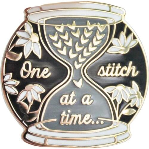 Yarn crochet knit lapel pin Enamel pin