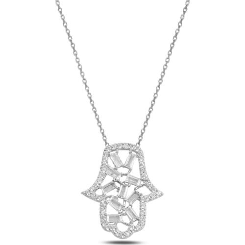 Silver FatmaAna Hand Pendant