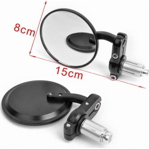 Universal Motorcycle Mirrors 3 Inch Round Bar End Side Mirror For Honda Scooter Suzuki Yamaha For Kawasaki Victory For Harley