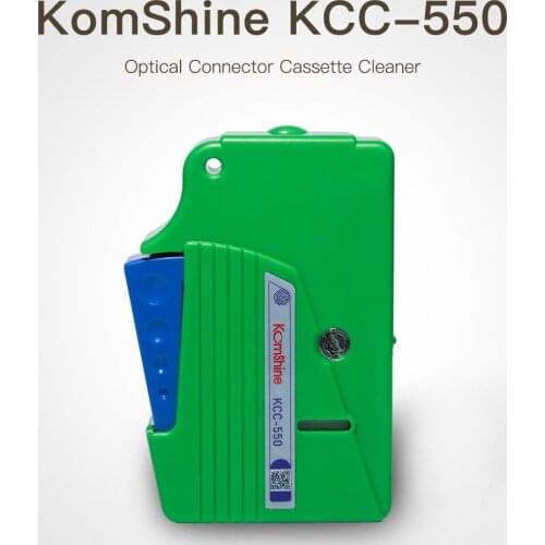 KOMSHINE Green KCC-550 Optical Connector Cassette Cleaner SC FC ST LC MU MT D4 DIN Cleaning Box Cleaning Tool 500+ Times