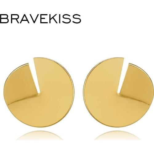 BRAVEKISS Vintage Round Stud Earrings For Women‘s Earring’ Trendy Earrings Fashion Jewelry Christmas Gifts Accessories BPE1408