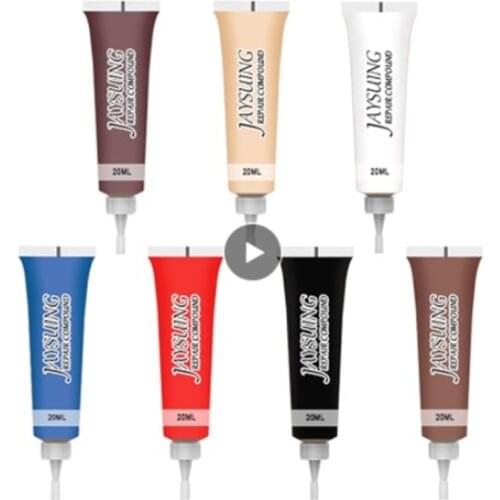 20ml Leather Repair Agent Complementary Color Cream Repair Gel Car Interior Home Leather Complementary Color Repair Cream Kit