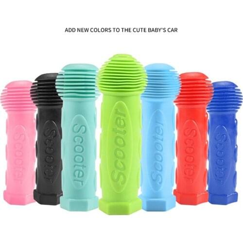 1 Pair Of Handles Rubber Handle Bicycle Soft Handlebar Kids Grips Child Ice Skating Skateboard Stroller Tricycle Bike Grips