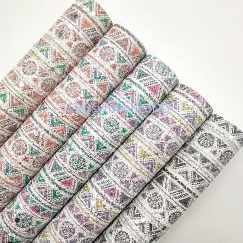 1PC 21X29CM Glitter Fabirc, Printed Glitter Leather, Glitter Leather Sheets For Making Bows LEOsyntheticoDIY T322