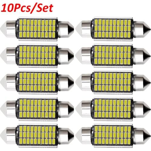 10Pcs/Set C10W LED Light C5W Car Reading Lights 31mm 36mm 39mm 41mm LED Bulb Car License Plate Light Auto Interior Dome Lamp
