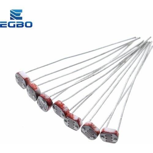 20PCS LDR Photo Light Sensitive Resistor Photoelectric Photoresistor 5528 GL5528 5537 5506 5516 5539 5549 For Arduino