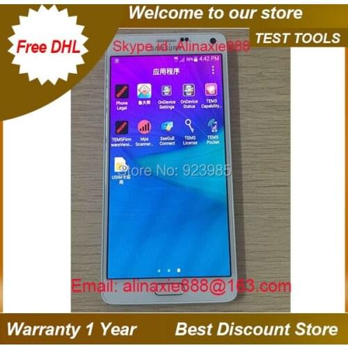 Free Shipping DHL/ EMS +Equipment Telecom Parts Note4 N910G + lte FDD /TDD , support tems pocket and tems drive test