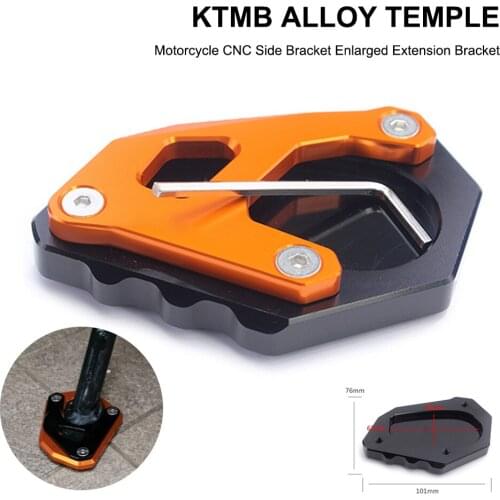 Motorcycle CNC Side Stand Enlarge Extension Kickstand for KTM 1290 1050 1190 ADV Adventure Accessories Moto Extension Bracket