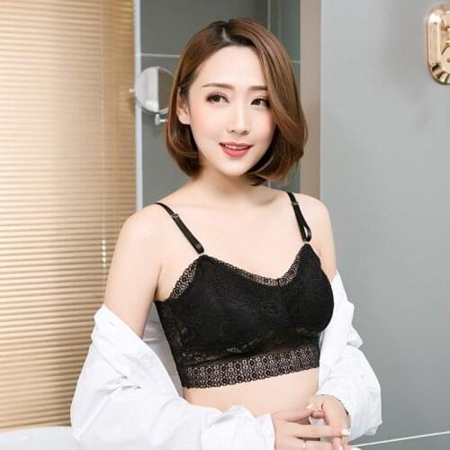 Black White Bra Women Sexy Brassiere Padded Plus Size Underwear Strappy Bralette Seamless Push Up Lingerie Wire Free