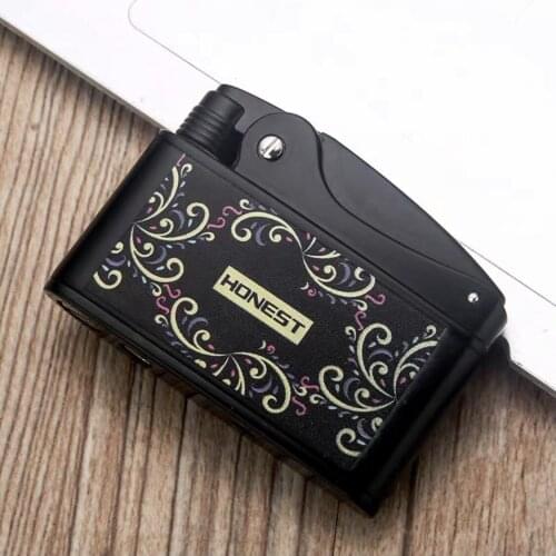 Honest Brass Kerosene Windproof Torch Lighter Personality Creative UV Color Printing Flint Lighter Kitchen Accessory