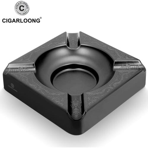 CIGARLOONG Cigar Ashtray Retro Cuban Four Slot Large Size Decoration Cigar Ashtray CL-3025