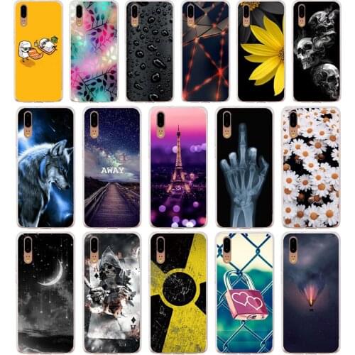 K Huawei P20 Case 5.8inch Huawei P20 Soft Rubber TPU Silicone Back Phone Case For Huawei P20 Cover Bag Cases