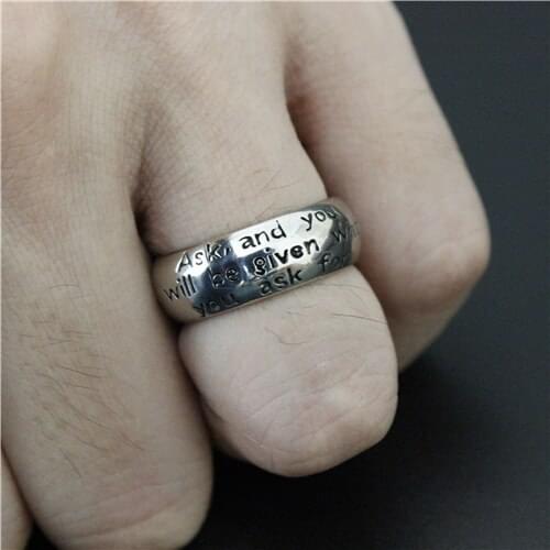 Personal Design Fashion Women Mens Wedding Band Blessing Ring 316L Stainless Steel Punk Style Ring
