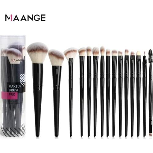 Maange Makeup Brushes Makeup Brush Set Cylinder Pack Soft Hair Does Not Injury Skin Beauty Tools New 2021 15pcs