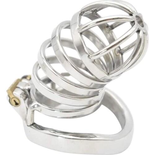 Stainless Steel Cock Cage LONG & MERCILESS CHASTITY CAGE 2.28 INCHES