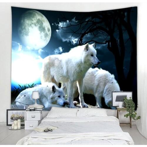 Beautiful Timberwolves Tapestry Nordic Bohemian Hippie Wall Decoration Tapestry Mandala Tapestry Bedroom Decoration Tapestry