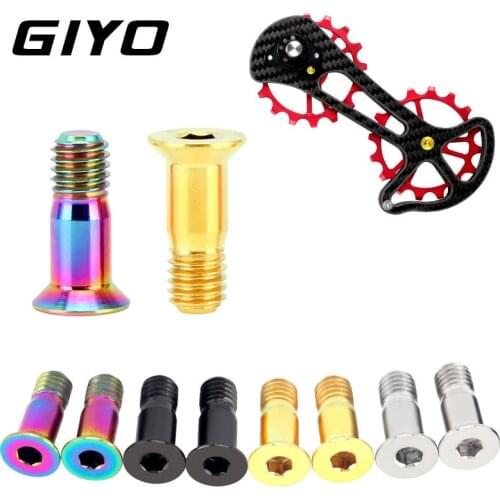 Lightweight Road MTB Bike Bicycle M5*14.2mm Shift Rear Derailleur Pulley Fixing Bolts Jockey Wheel Screws Titanium Alloy
