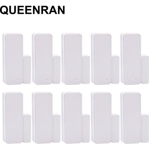 10pcs Wireless Door Window Contact Magnetic Sensor 433MHz Door Open Close Switch Detector for GSM Alarm System G90B G90E S2G G19