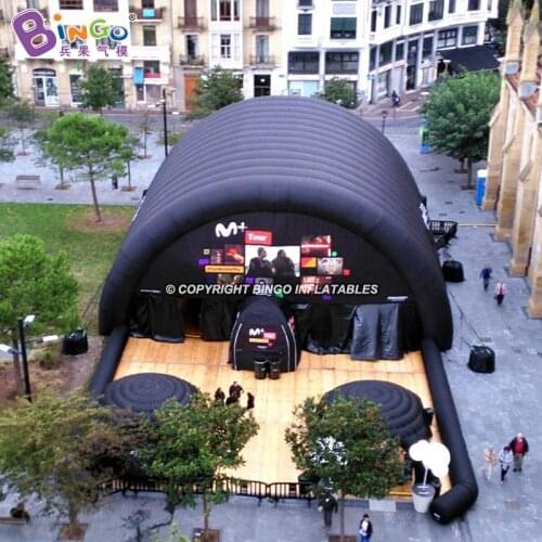 Customized 4X4x3 Meters Inflatable Black Tunnel Tent For Outdoor / Inflated Passage - BG-A1282