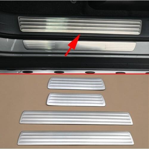 Stainless Steel Inside Door Sill Scuff Plate For Benz GLE Coupe C292 2016 2017 2018 2019 Molding Accessories
