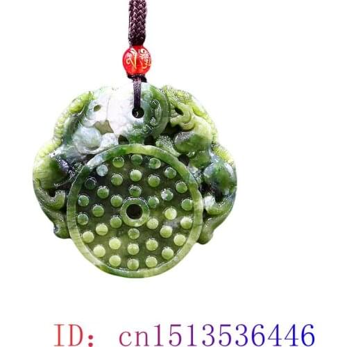 Jade Pixiu Pendant Fashion Tiger Carved Gemstone Women Accessories Jewelry Gifts Amulet Chinese Necklace Natural Charm