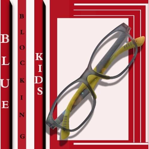 New Anti blue Light Kids Glasses Boys Girls Square Optical Frame Computer Transparent Glasses Children Silicone Soft Eyeglasses