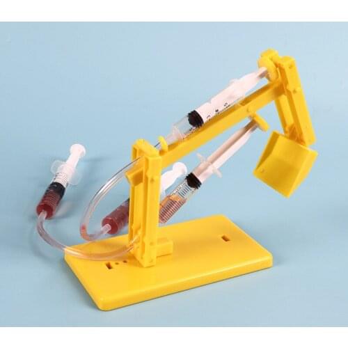 New self-made plastic DIY piston excavator excavator technology small scientific experiment equipment material package
