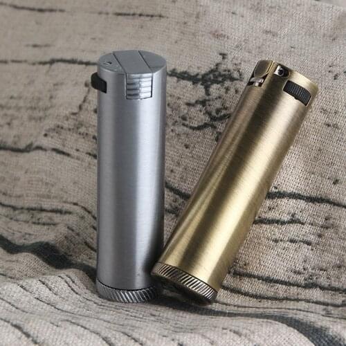 Personality Side Sliding Wheel Flint Kerosene Lighter Metal Body Creative Personality Retro Gift Smoking Accessories for Weed