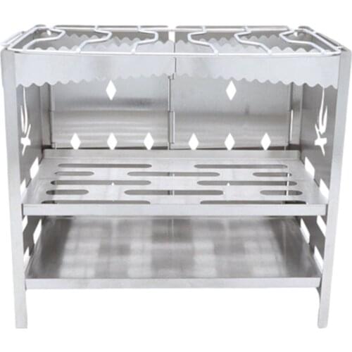 Durable Camping Rocket Stove Stainless Steel Folding Wood Stove For BBQ