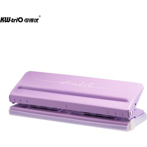 Adjustable 6-Hole Desktop Punch Puncher for A4 A5 A6 B7 Dairy Planner Organizer Six Ring Binder with 6 Sheet Capacity